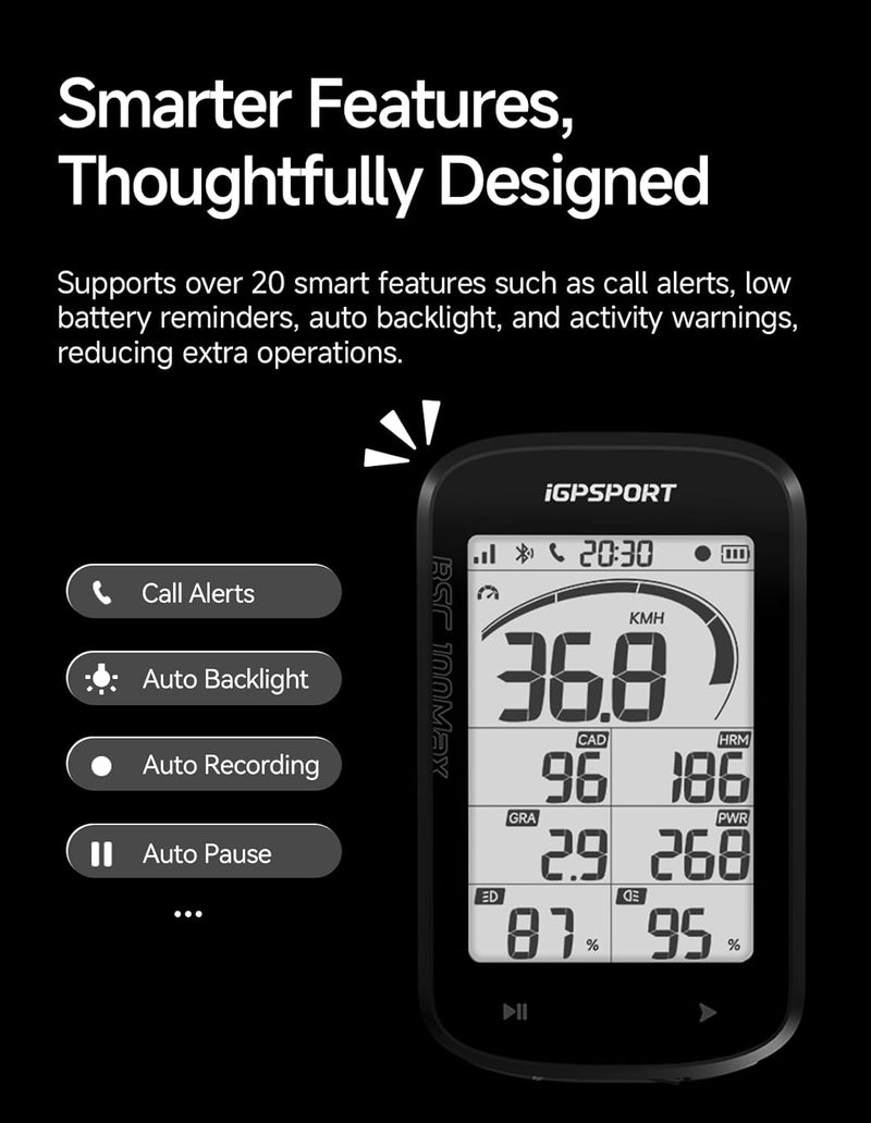Igpsport BSC100MAX GPS Bike Computer, 3'' Screen Auto Start/Stop Custom Data 40H Waterproof Bicycle Computer Wireless - Image 5